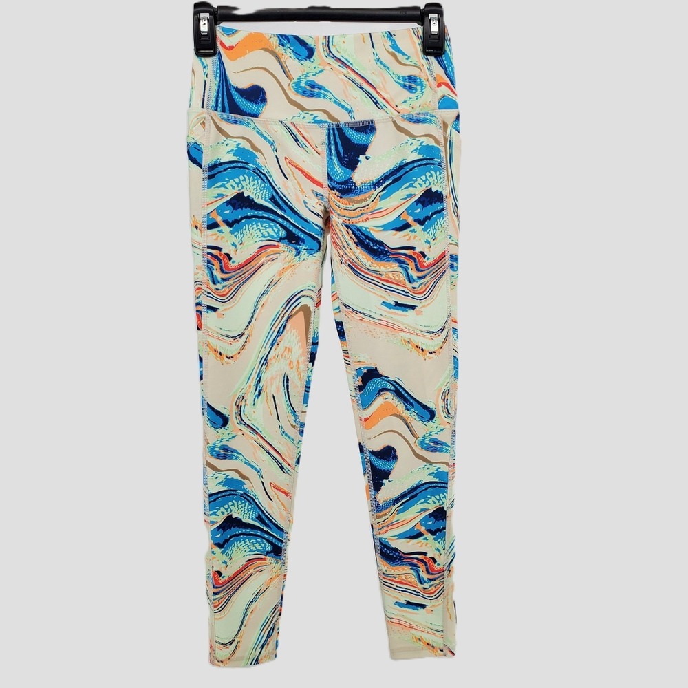 DSG Momentum High Rise 7/8‎ Legging XS Amped Up Multi Marble Swirl Abstract Yoga